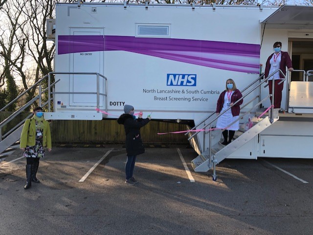 New mobile breast screening unit opened at ASDA superstore, Ovangle Road, Lancaster