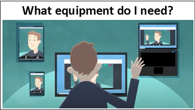 Attend Anywhere what equipment do I need graphic?