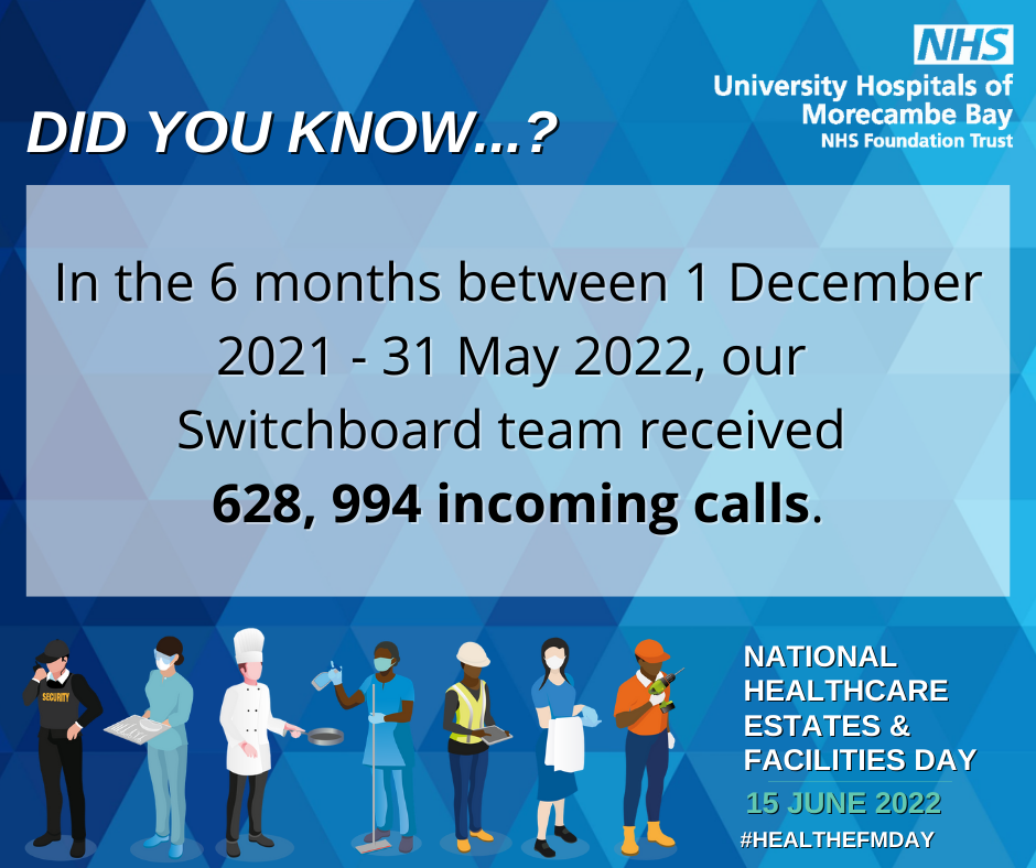 In the 6 months between 1 December 2021 - 31 May 2022, our  Switchboard team received  628, 994 incoming calls.