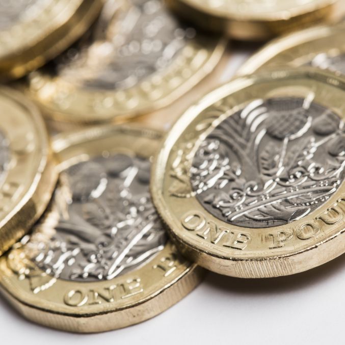 Shutterstock image of pound coins