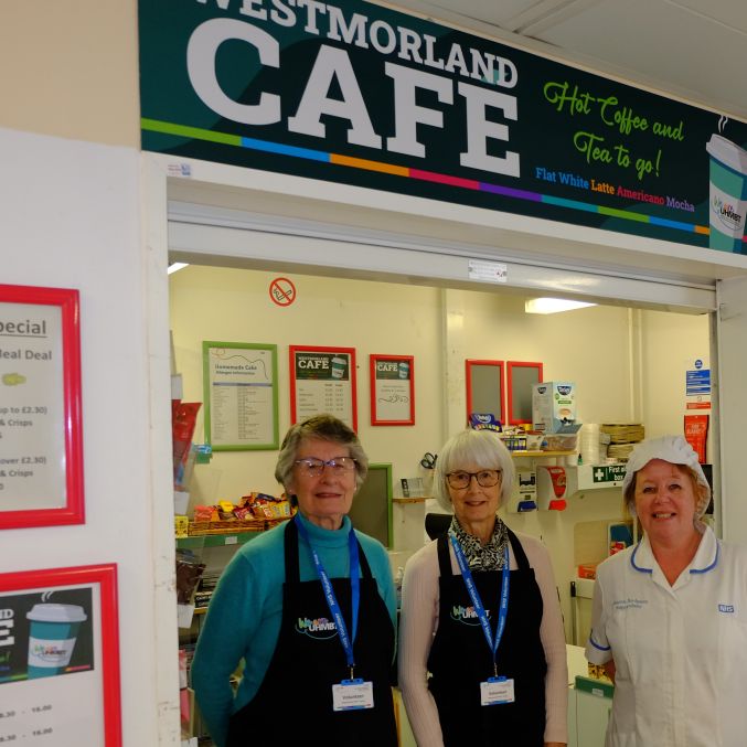 Westmorland Cafe volunteers Anne Handley Lynda Halliday with supervisor Sharon Hodgson.jpg